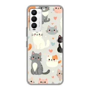Чохол з малюнком кіт на Tecno Camon 18 / Camon 18P (Колаж котів)
