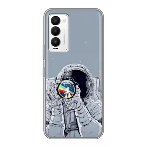 Чехол NASA для Tecno Camon 18 / Camon 18P (AlphaPrint) (Космонавт фото)