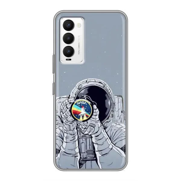Чехол с принтом «Космонавт фото» для TECNO Camon 18 / Camon 18P