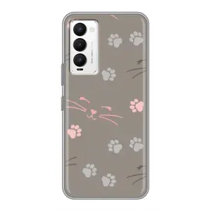 Чохол з малюнком кіт на Tecno Camon 18 / Camon 18P (Лапи і вуса)