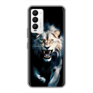 Чохол з картинкою 'Хижаки' для Tecno Camon 18 / Camon 18P (Лев у темряві)