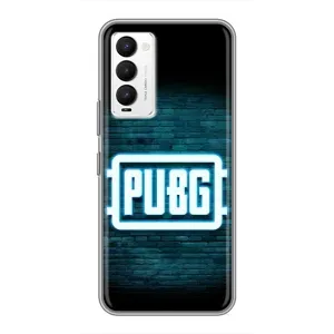 Чеjхол PUBG для ТЕКНО Камон 18 / Камон 18П (AlphaPrint) (Лого PUBG)