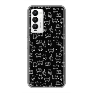 Чохол з принтом для Tecno Camon 18 / Camon 18P (AlphaPrint) Модні коти (Маленькі котики)