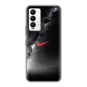 Чехол для Tecno Camon 18 / Camon 18P - с принтом Найк (AlphaPrint) (Найк красный)