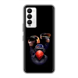 Чохол з Мавпами Tecno Camon 18 / Camon 18P - (AlphaPrint) (Три мавпи)