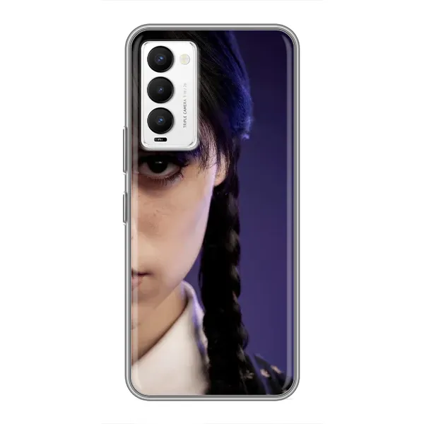 Чехол с принтом «Загадочный взгляд Уэнздей» для TECNO Camon 18 / Camon 18P