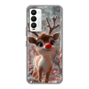 Яскравий чохол для Tecno Camon 18 / Camon 18P з Зимові Оленята
