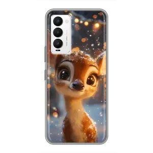 Чехол с принтом «Олененок среди гирлянд» для TECNO Camon 18 / Camon 18P