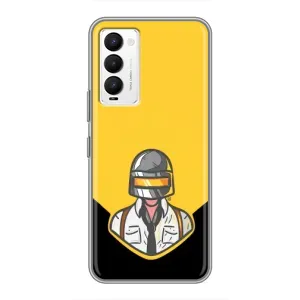 Чеjхол PUBG для ТЕКНО Камон 18 / Камон 18П (AlphaPrint) (Пабг в шоломі)