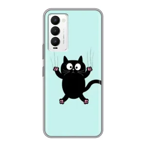 Чохол з принтом для Tecno Camon 18 / Camon 18P (AlphaPrint) Модні коти (Падаючий кіт)