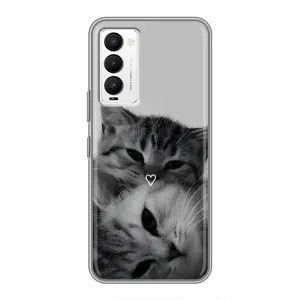 Чохол з малюнком кіт на Tecno Camon 18 / Camon 18P (Пара котів)
