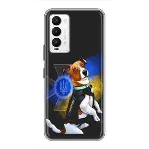 Чохли з картинкою собаки Патрон для Tecno Camon 18 / Camon 18P (AlphaPrint) (Патрон собачка)