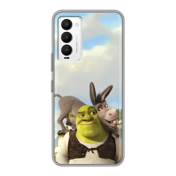 Чохол з принтом «Шрек та Осел» для TECNO Camon 18 / Camon 18P