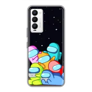 Чохли Амонг Ас для Tecno Camon 18 / Camon 18P (AlphaPrint) (Скіни в космосі)