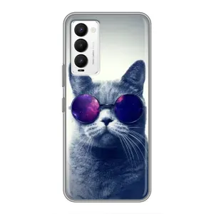 Чохол з принтом для Tecno Camon 18 / Camon 18P (AlphaPrint) Модні коти (Стильний кіт)