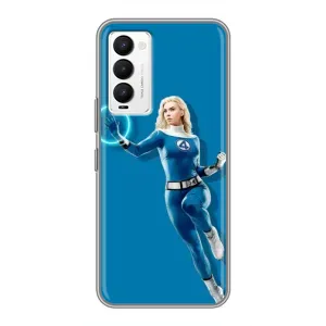 Чохол з принтом Фантастична четвірка для Tecno Camon 18 / Camon 18P (Сью Сторм політ)