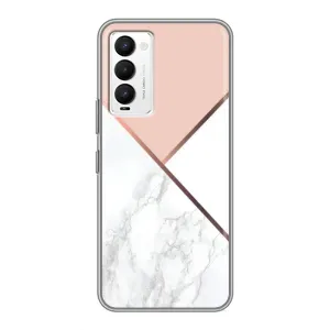 Мраморний чехол на Tecno Camon 18 / Camon 18P (VPrint) (Тройний мрамор)