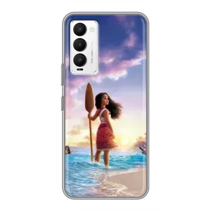 Чохол з мультфільмом Ваяна Tecno Camon 18 / Camon 18P (Моана з веслом)