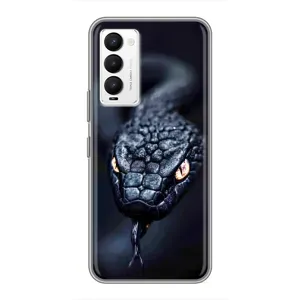 Чохол з картинкою 'Хижаки' для Tecno Camon 18 / Camon 18P (Чорна змія)