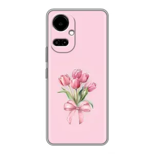Чохол з розовим принтом для TECNO Camon 19 (CI6n) / 19 Pro (CI8n) (Букет квітів)