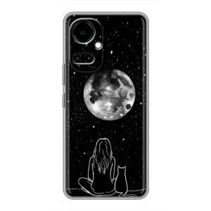 Чехол с рисунком кот на TECNO Camon 19 (CI6n) / 19 Pro (CI8n) (Девушка с котом)