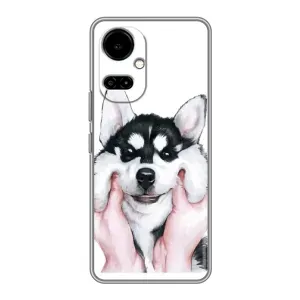 Чехлы с собаками для TECNO Camon 19 (CI6n) / 19 Pro (CI8n) (VPrint) (Довольный Хаски)