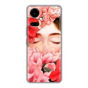 Чехлы (ART) Цветы на TECNO Camon 19 (CI6n) / 19 Pro (CI8n) (VPrint) (Очі в квітах)