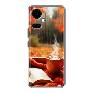 Чохол з унікальним дизайном 'Осінь з кавою' для TECNO Camon 19 (CI6n) / 19 Pro (CI8n) (Кава і дощ)