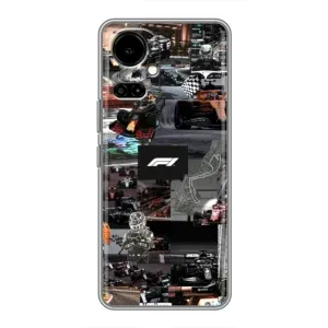 Чехол Формула1 на TECNO Camon 19 (CI6n) / 19 Pro (CI8n) (Гоночный коллаж Ф1)