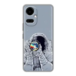 Чехол NASA для TECNO Camon 19 (CI6n) / 19 Pro (CI8n) (AlphaPrint) (Космонавт фото)
