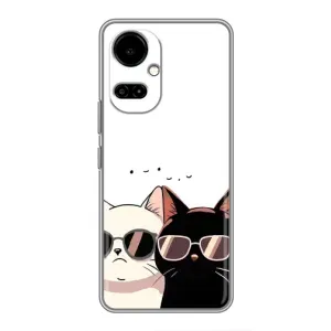 Чехол с рисунком кот на TECNO Camon 19 (CI6n) / 19 Pro (CI8n) (Коты в очках)