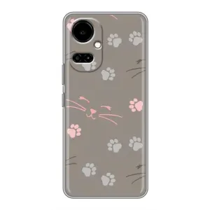 Чехол с рисунком кот на TECNO Camon 19 (CI6n) / 19 Pro (CI8n) (Лапы и усы)