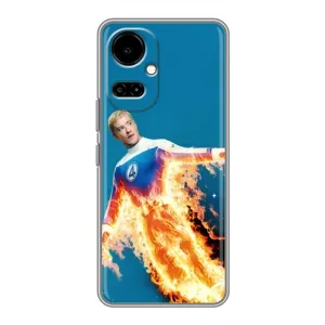 Чохол з принтом Фантастична четвірка для TECNO Camon 19 (CI6n) / 19 Pro (CI8n) (Людина-факел у вогні)
