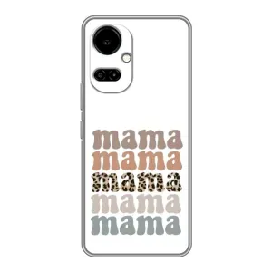 Чехлы для мамы на TECNO Camon 19 (CI6n) / 19 Pro (CI8n) (Текстовый коллаж мама)