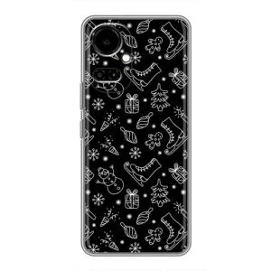 Новорічні, Святкові Чохли для TECNO Camon 19 (CI6n) / 19 Pro (CI8n) - 2024 год (Новорічний фон)
