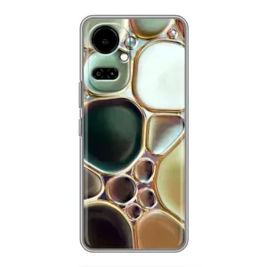 Мраморный чехол на TECNO Camon 19 (CI6n) / 19 Pro (CI8n) (VPrint) (Радужный Мрамор)
