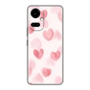 Чохол з розовим принтом для TECNO Camon 19 (CI6n) / 19 Pro (CI8n) (Рожеві сердечки)