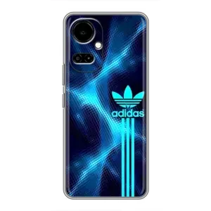 Чехлы Адидас для TECNO Camon 19 (CI6n) / 19 Pro (CI8n) (AlphaPrint) (Синий Адидас)