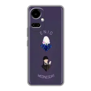 Чехлы Венсдей на TECNO Camon 19 (CI6n) / 19 Pro (CI8n) Уэнсдей (AlphaPrint) (Уэнздей и подруга)