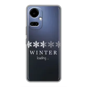 Зимні Чохли для ТЕКНО Камон 19 (CI6n) / 19 Про (CI8n) - прозорий фон (Winter loading)
