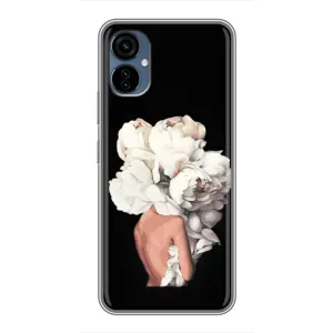 Чехлы (ART) Цветы на TECNO Camon 19 Neo (VPrint) (Білі квіти)