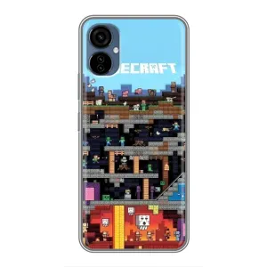 Чехол Майнкрафт на TECNO Camon 19 Neo (AlphaPrint) Minecraft (фон Minecraft)