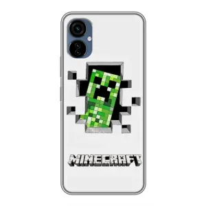 Чехол Майнкрафт на TECNO Camon 19 Neo (AlphaPrint) Minecraft (крипер Майнкрафт)