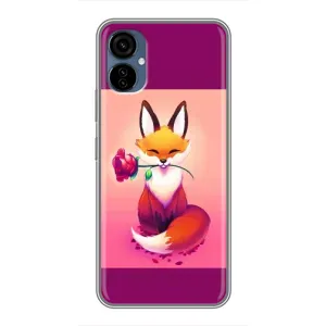 Чохли з картинкою Лисичка для TECNO Camon 19 Neo (VPrint) (Лиса з трояндою)