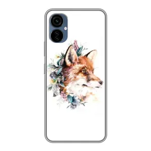 Чохли з картинкою Лисичка для TECNO Camon 19 Neo (VPrint) (Лиса в квітах)