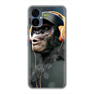 Чохол з Мавпами TECNO Camon 19 Neo - (AlphaPrint) (В навушниках)