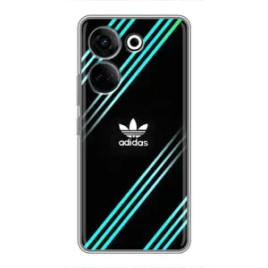 Чохли Адидас для Tecno Camon 20 Pro (AlphaPrint) (Адідас з полосами)