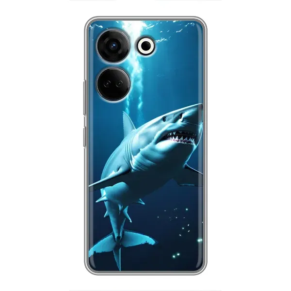 Чохол з принтом «Акула під водою» для TECNO Camon 20 Pro