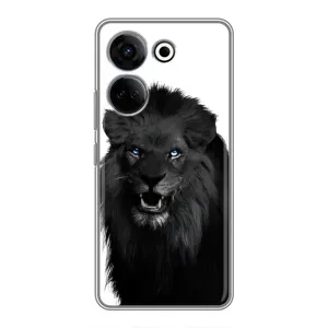 Чохли з картинкою животних Tecno Camon 20 Pro (Чорний ЛЕВ)