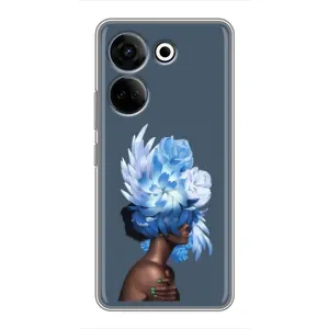 Чехлы (ART) Цветы на Tecno Camon 20 Pro (VPrint) (Квіти на голові)